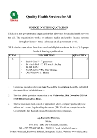 New Tender Opportunities 2024